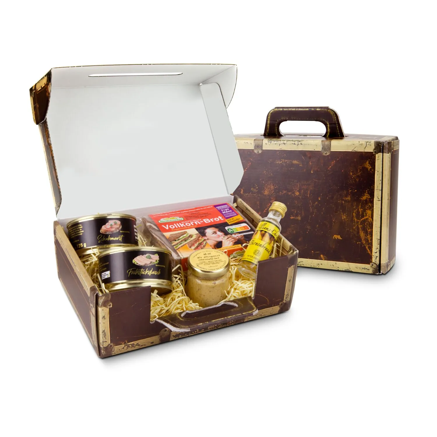 Geschenkset / Präsenteset: Gefüllter Reisekoffer, braun – Bild 2