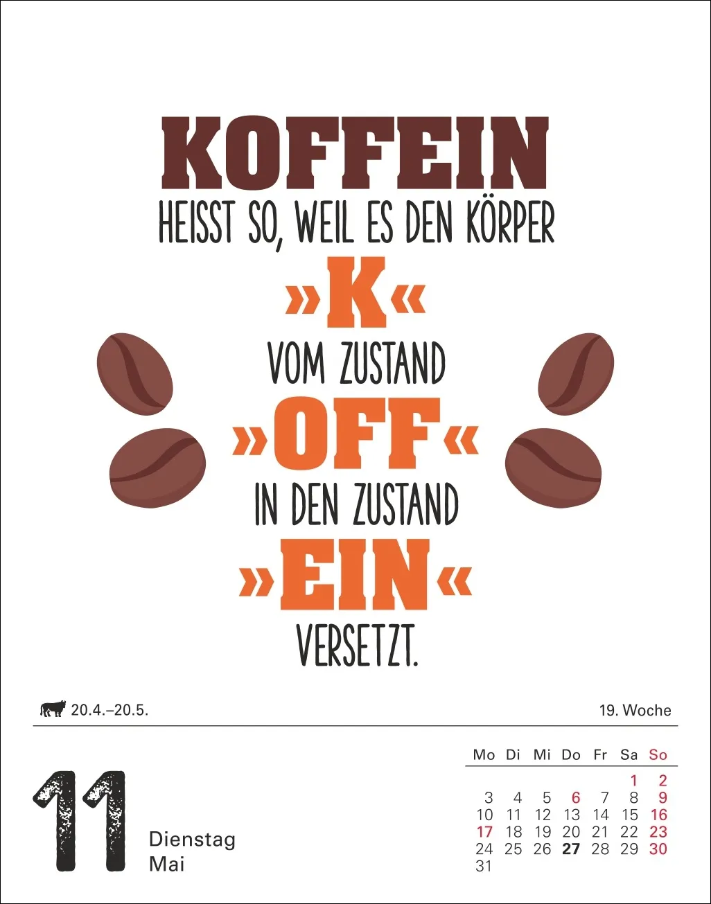 Lange Rede kurzer Gin Tagesabreißkalender 2027 – Bild 10