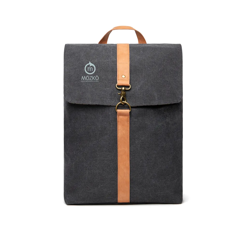 VINGA Bosler Rucksack aus GRS recyceltem Canvas, schwarz – Bild 4
