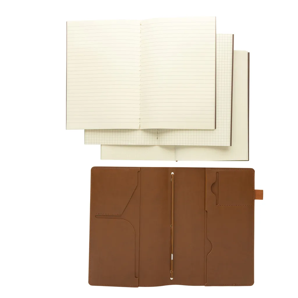 Daily Notes Binder 3-in-1 PU-Notizbuch zum Nachfüllen, braun – Bild 2