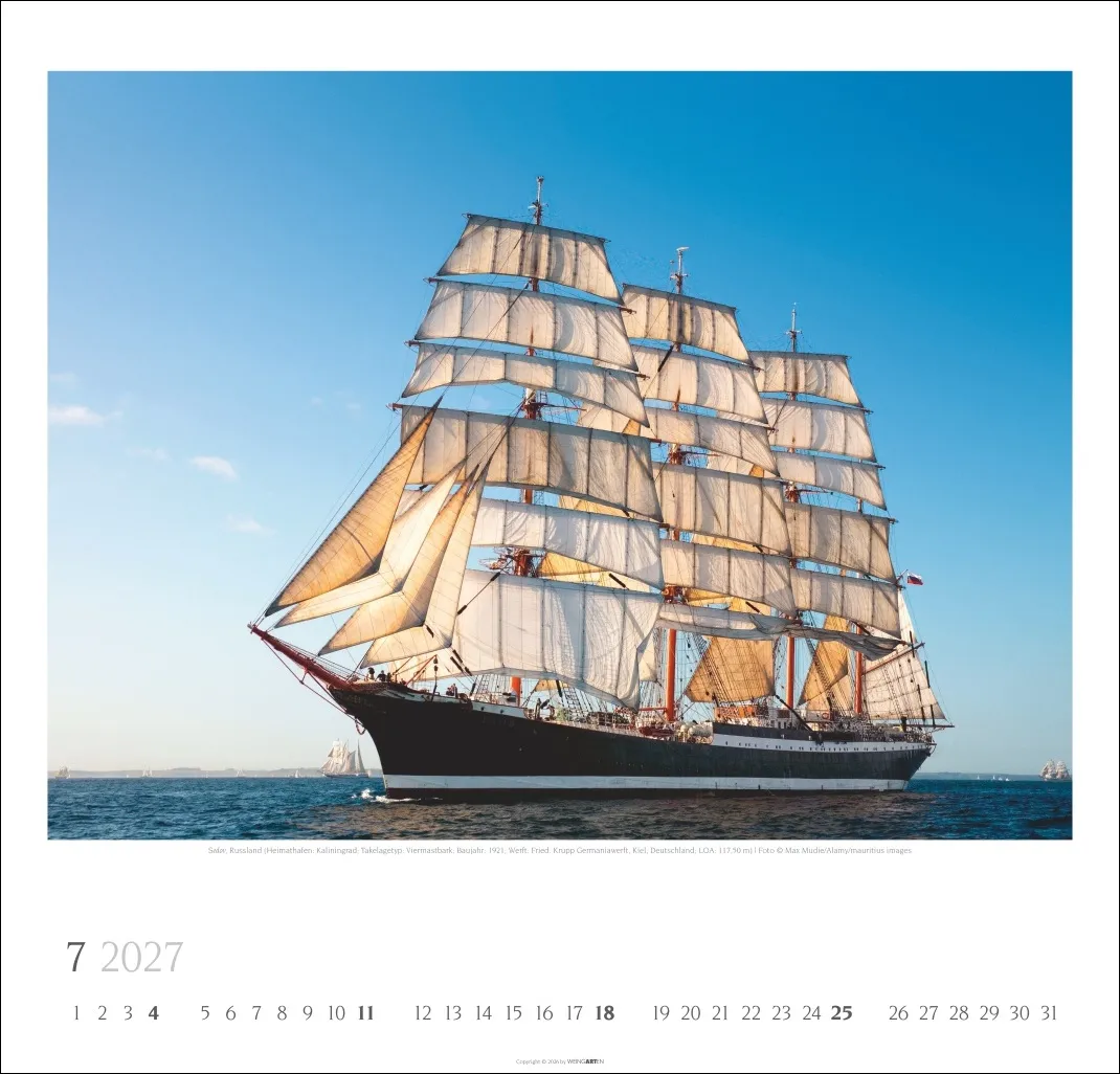 Tall Ships Wandkalender 2027 – Bild 8