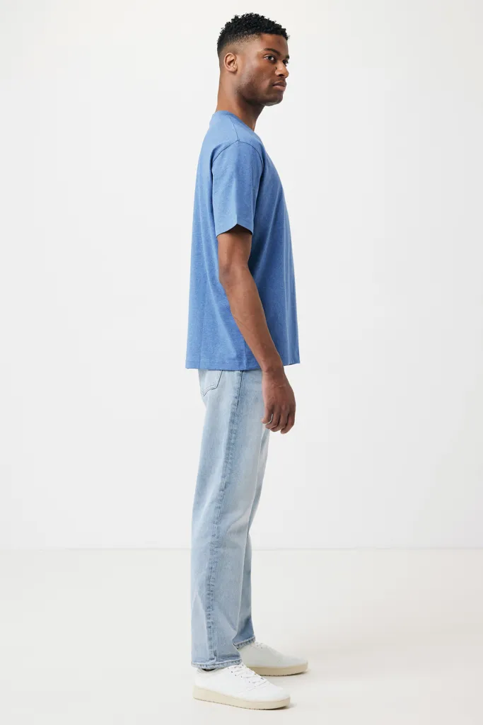 IQONIQ Teide T-Shirt aus recycelter Baumwolle, heather blue – Bild 5