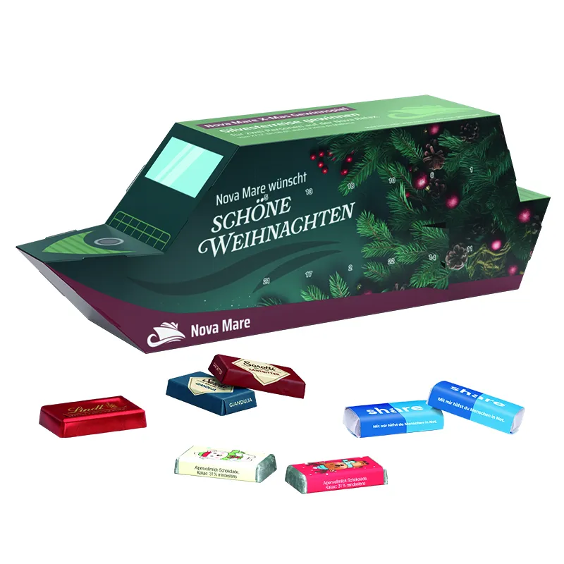 Adventskalender Schiff, Lindt Schokotäfelchen – Bild 3