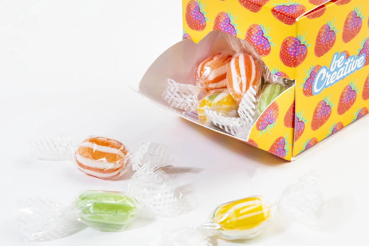 Individuelle Süßigkeitenbox CreaCandy Cube, weiß – Bild 4