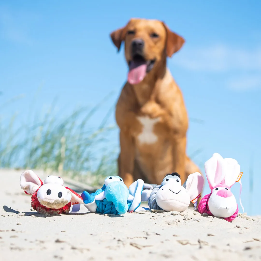 Hundespielzeug Knotentier Hase, pink – Bild 4