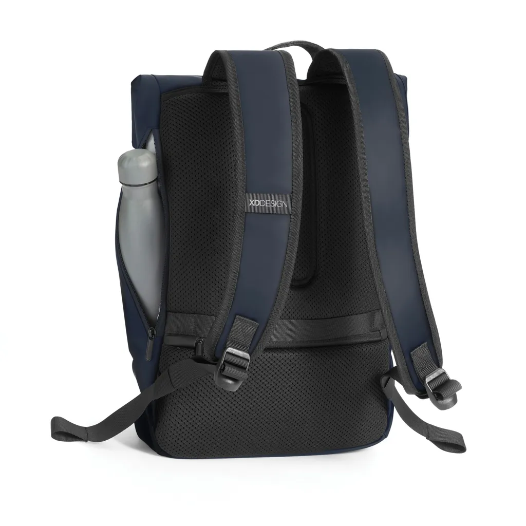 Urban wasserabweisender Flap-Top Rucksack, navy blau – Bild 5
