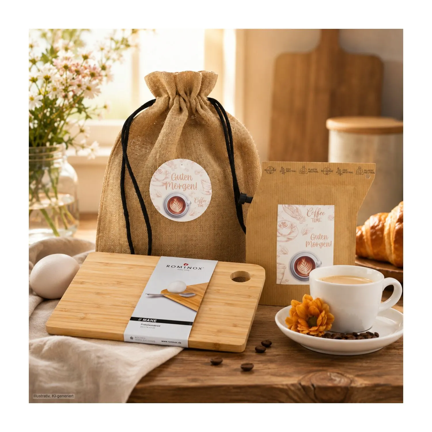 Geschenkset / Präsenteset: Guten Morgen, braun – Bild 3