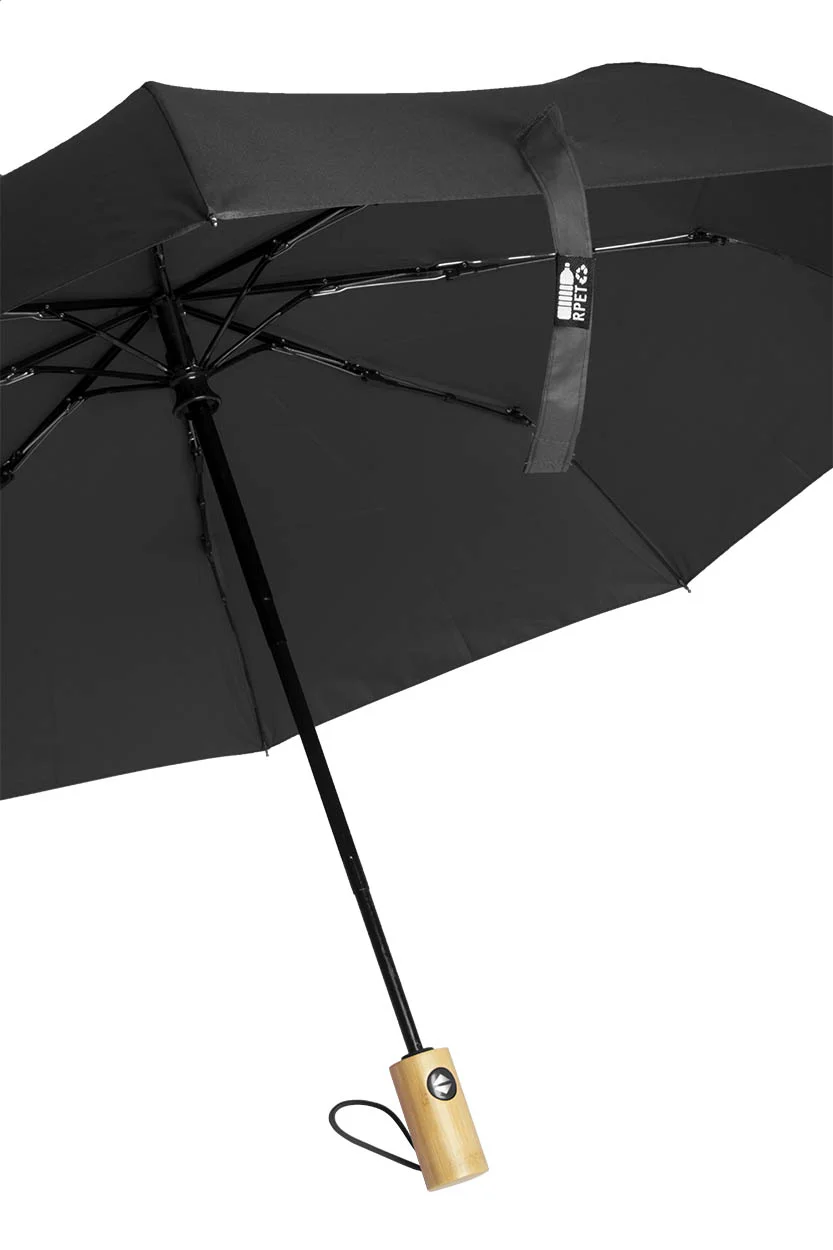 RPET Regenschirm Kasaboo, schwarz – Bild 4