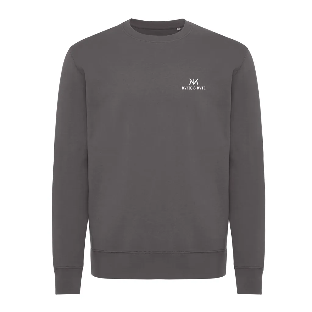IQONIQ Kruger Relax-Rundhals-Sweater aus recycelt. Baumwolle, anthrazit – Bild 3