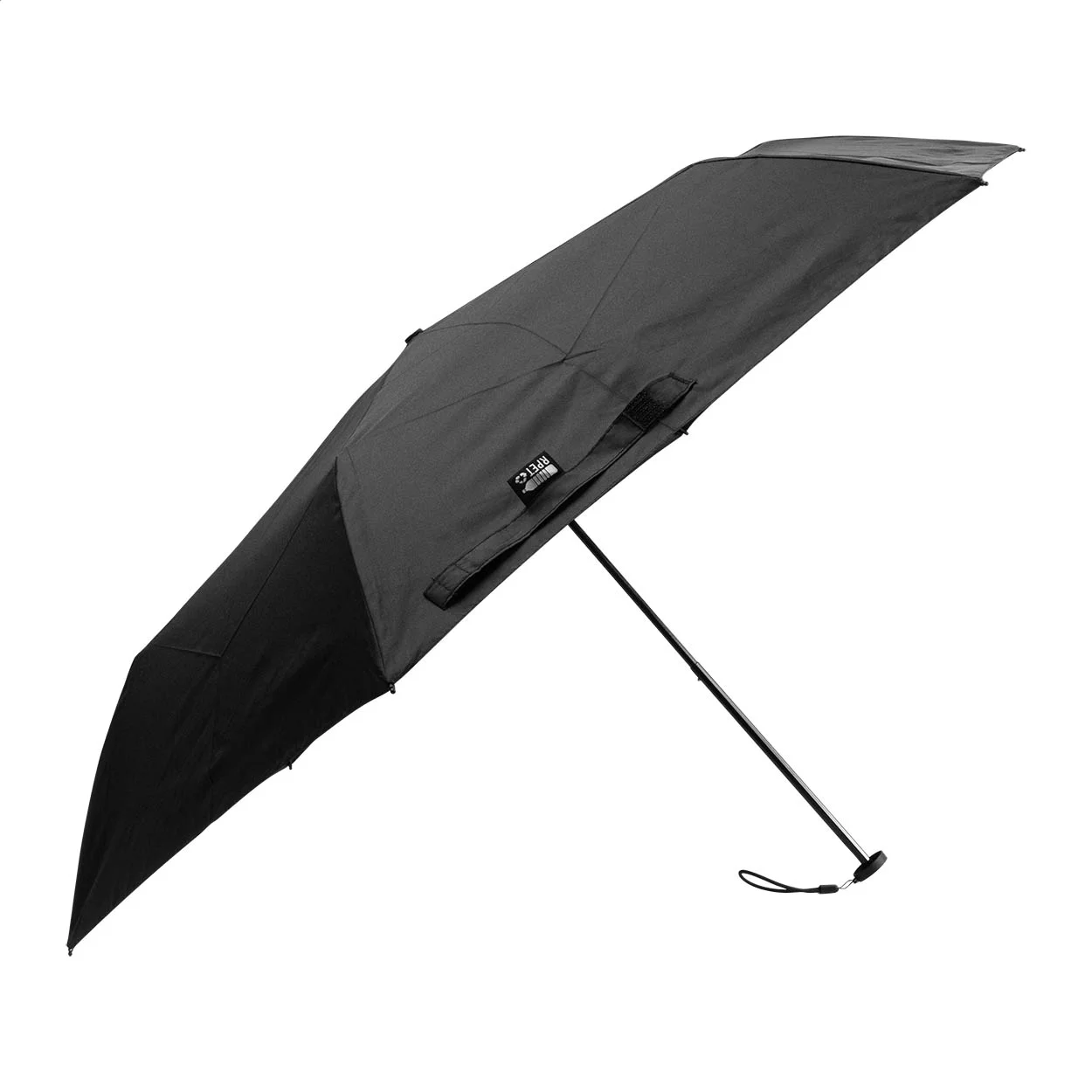 Ultraleichter RPET Taschenschirm Follight, schwarz – Bild 5