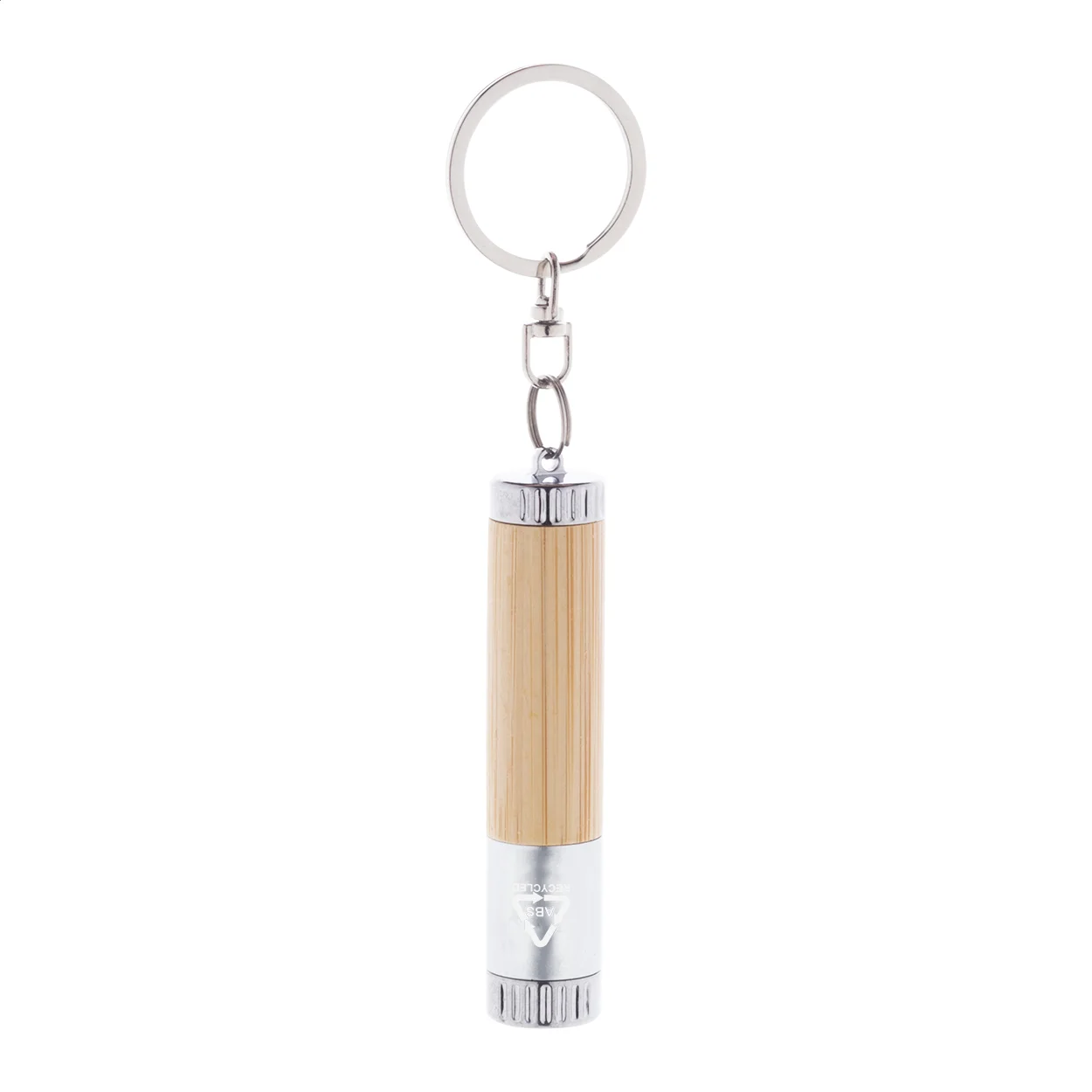 Mini-Taschenlampe Raboo, silber, natur – Bild 3