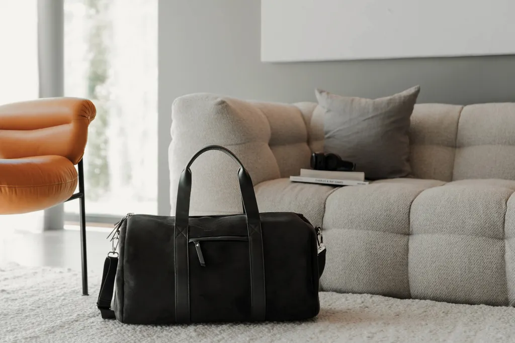 VINGA Marlow Wochenendtasche RCS aus recyceltem Polyester, schwarz – Bild 6
