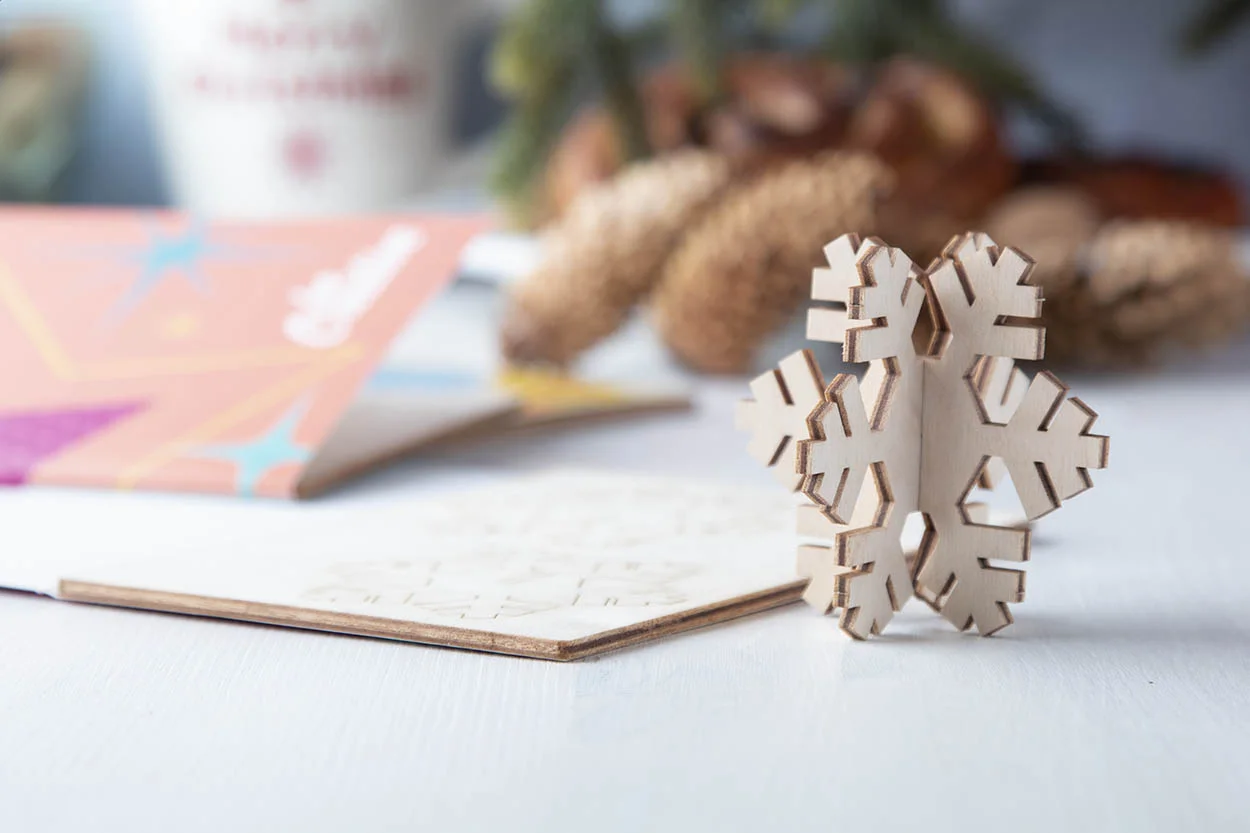 Weihnachtskarte CreaX, Tannenbaum, natur – Bild 5