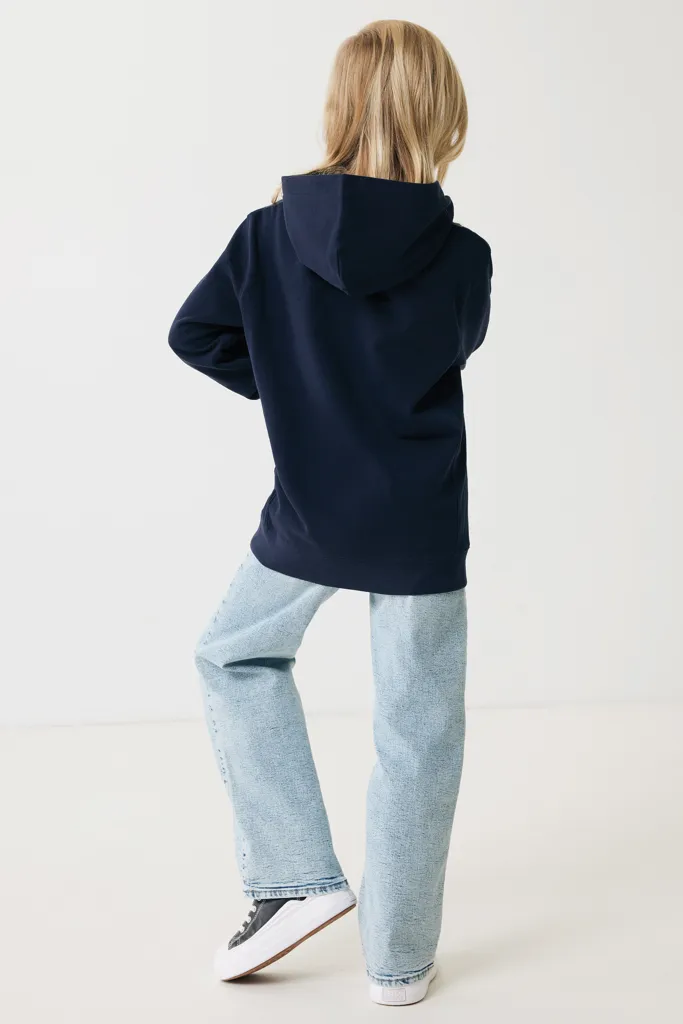 IQONIQ Yengo KidsHoodie mit Seitentaschen aus rec. Baumwolle, navy blau – Bild 7