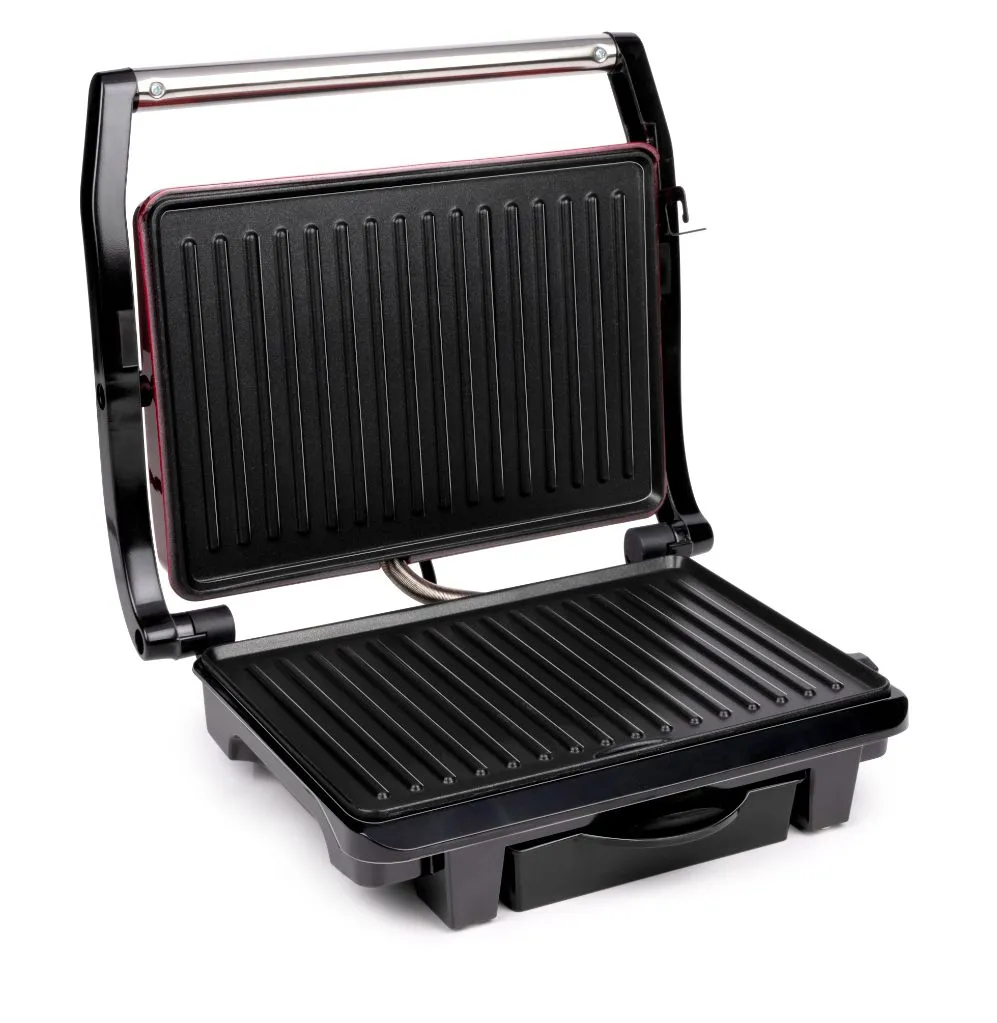 ALPINA Kontaktgrill 220-240V 1000W 27x17cm, Rot – Bild 5