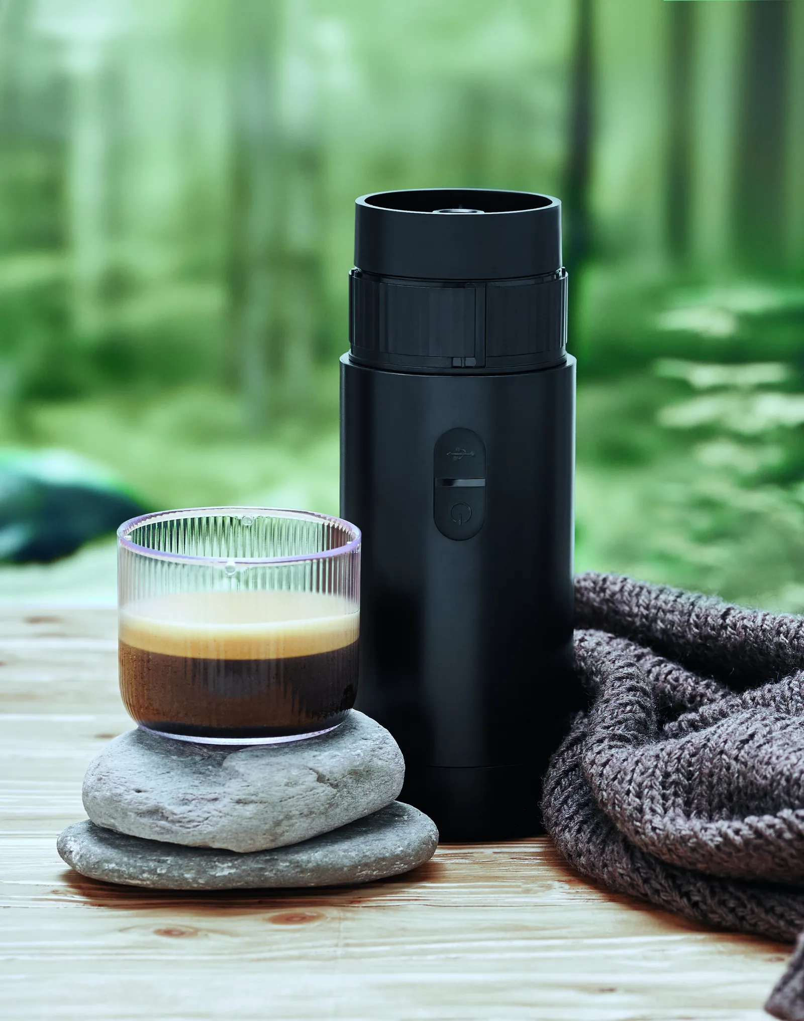 PORTO Tragbare Kaffeemaschine, Schwarz – Bild 5