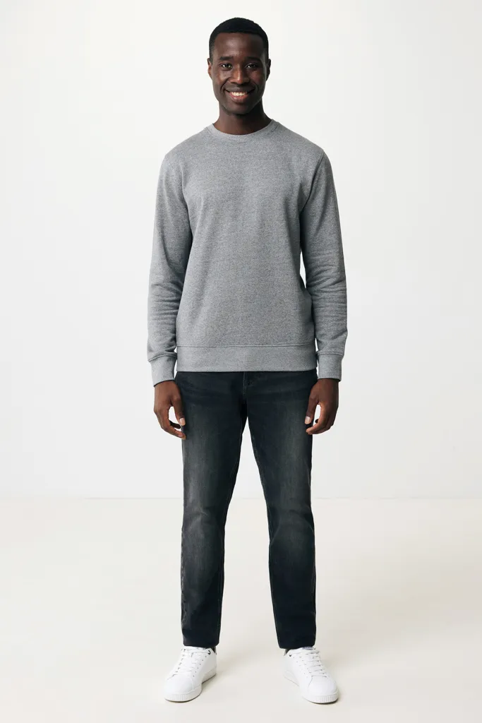 IQONIQ Etosha Lightweight Sweater aus recycelter Baumwolle, light heather anthracite – Bild 5