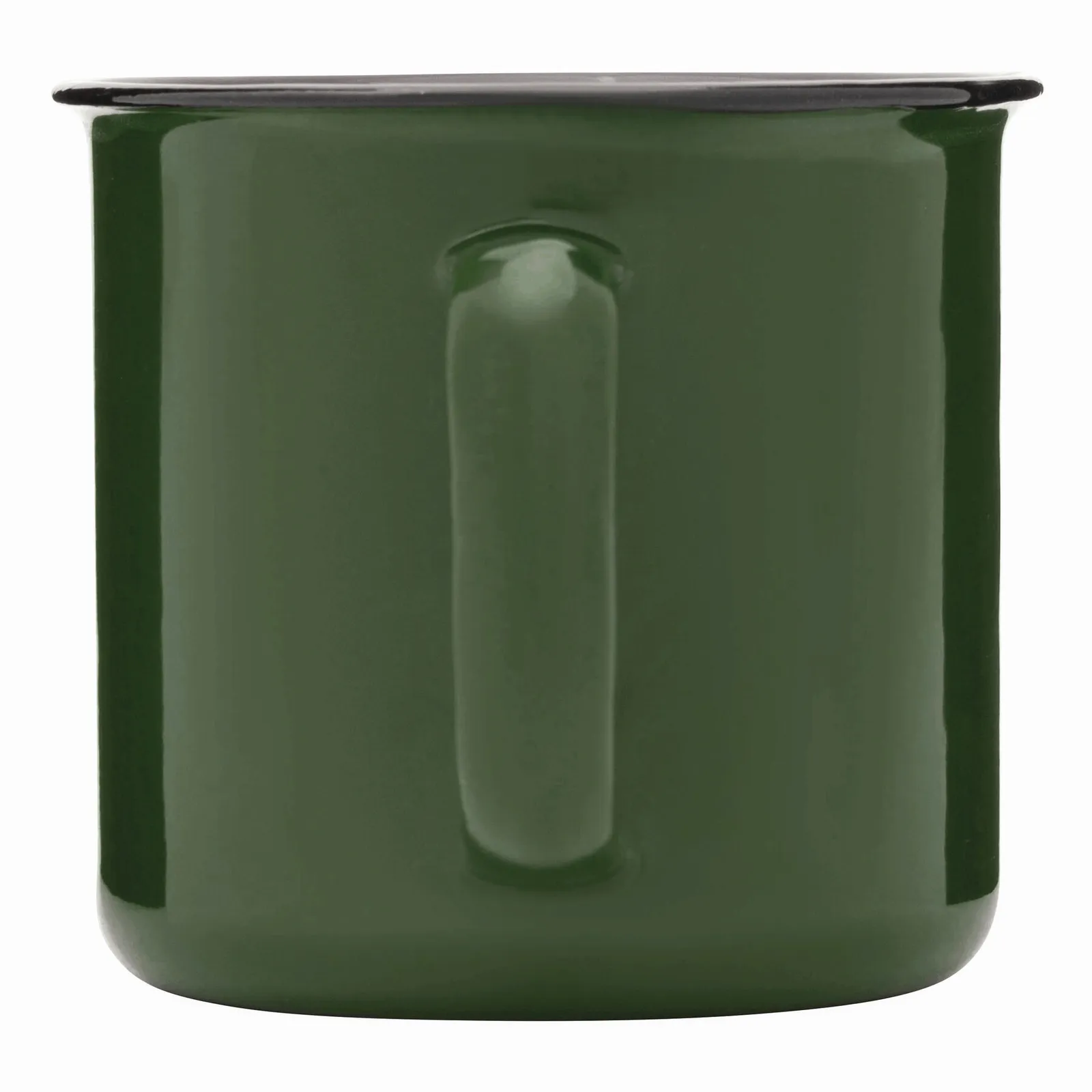 RETRO CUP - Emaille Becher, grün, weiß – Bild 4
