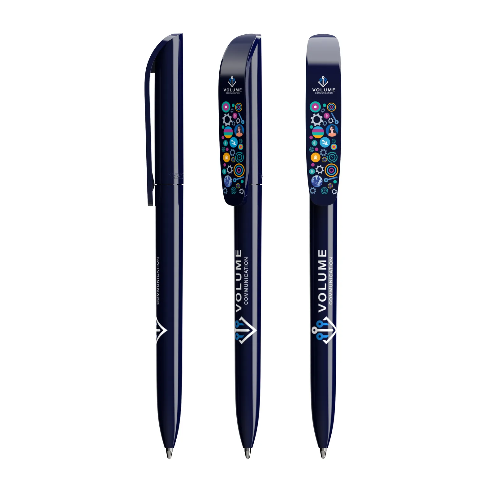 BIC® Super Clip ballpen, Marineblau – Bild 2