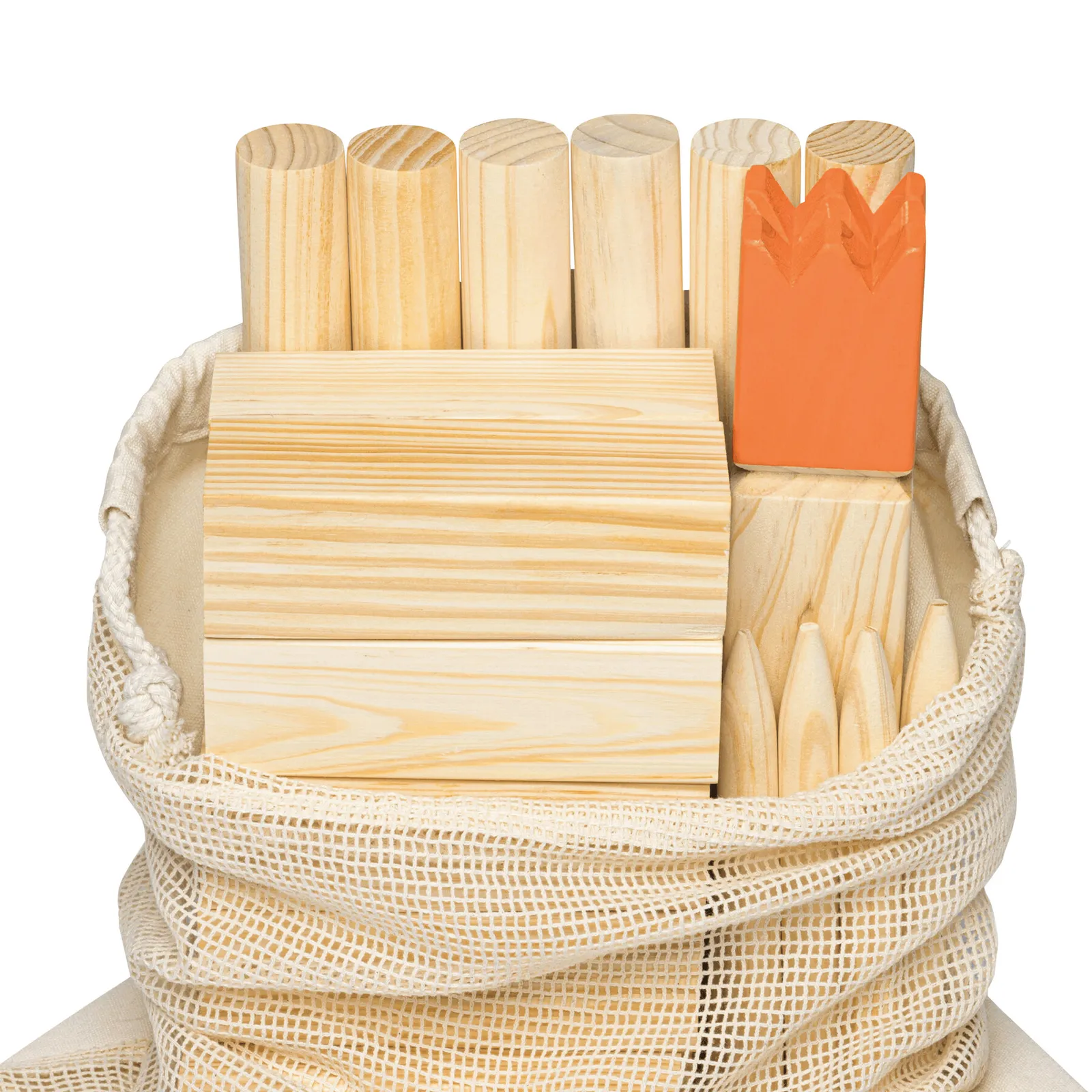 KUBB - Wikinger Wurfspiel braun, braun – Bild 5