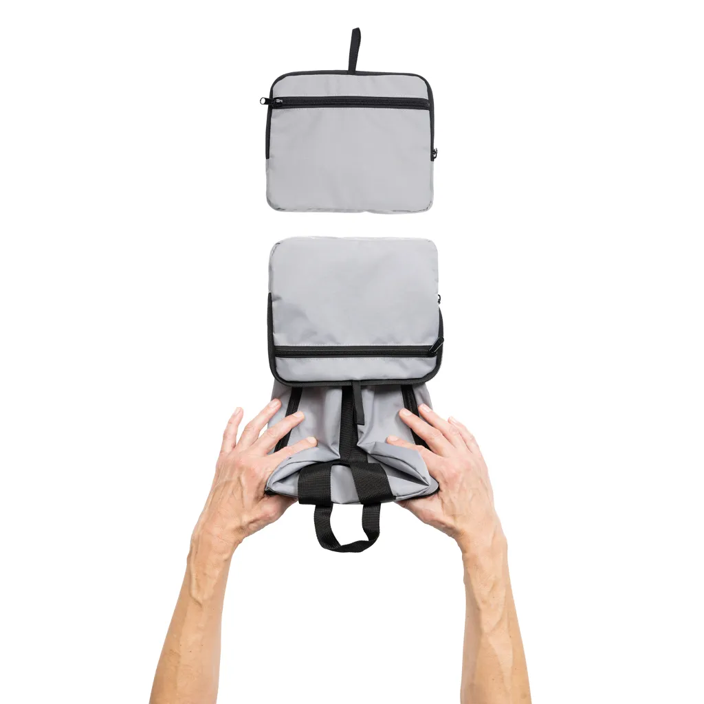 Dillon AWARE™ RPET faltbarer klassischer Rucksack, grau – Bild 6