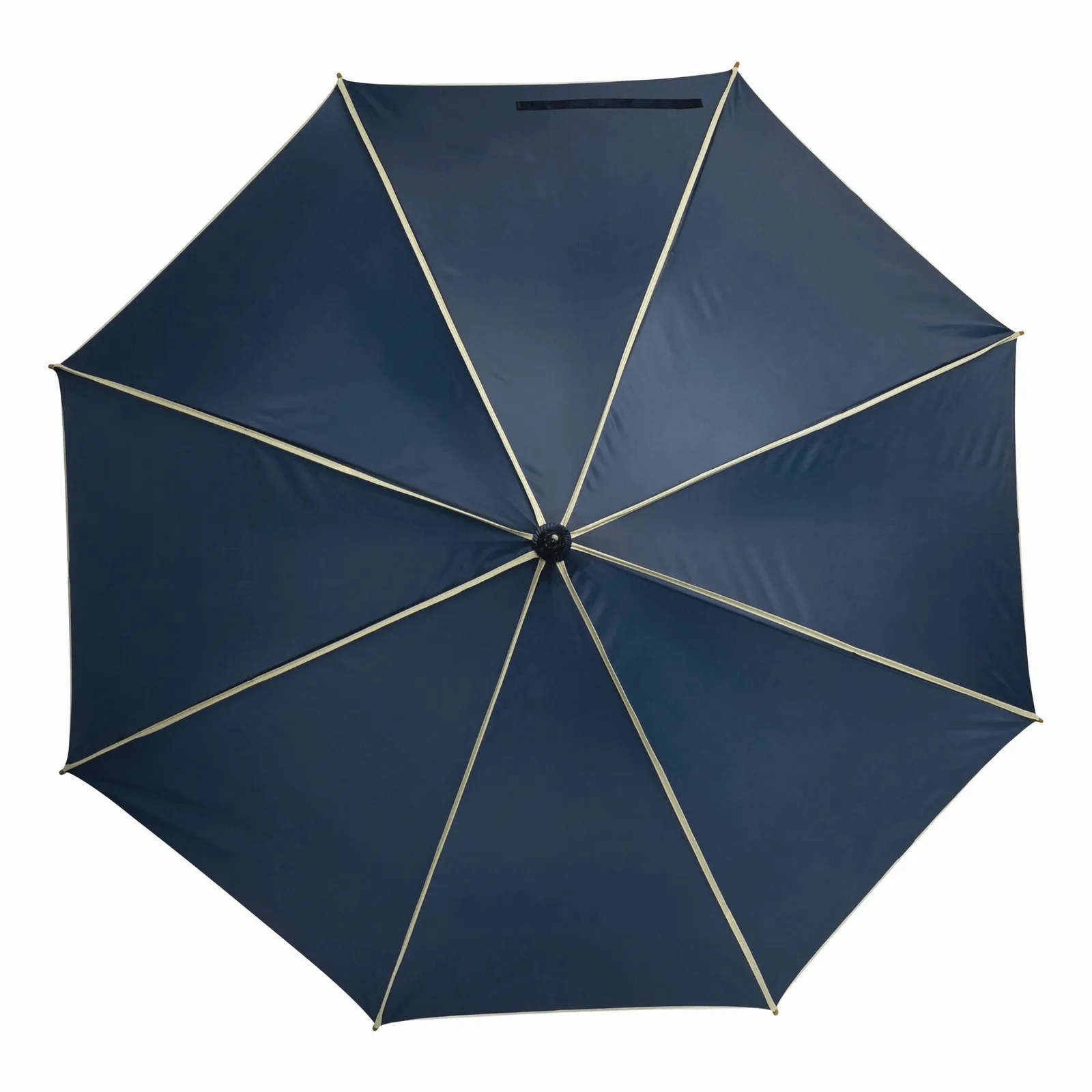 WALTZ Umbrella, Automatik-Holzstockschirm, beige, marineblau – Bild 2