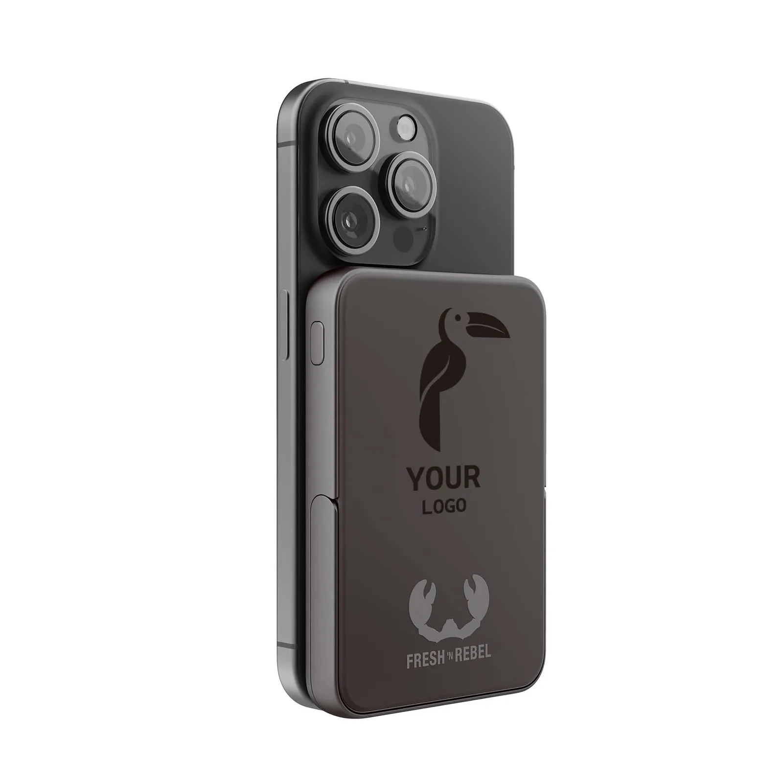 Fresh 'n Rebel Magnetische kabellose Powerbank 5000 mAh, Sturmgrau – Bild 4