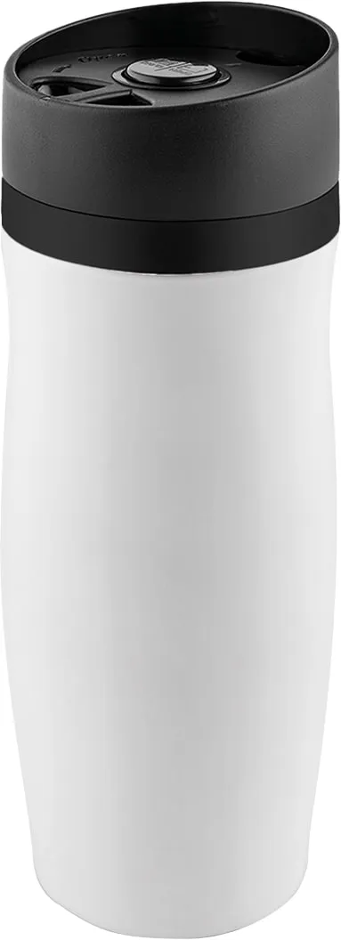 Thermobecher "CremaExtensa" weiß/Ring schwarz