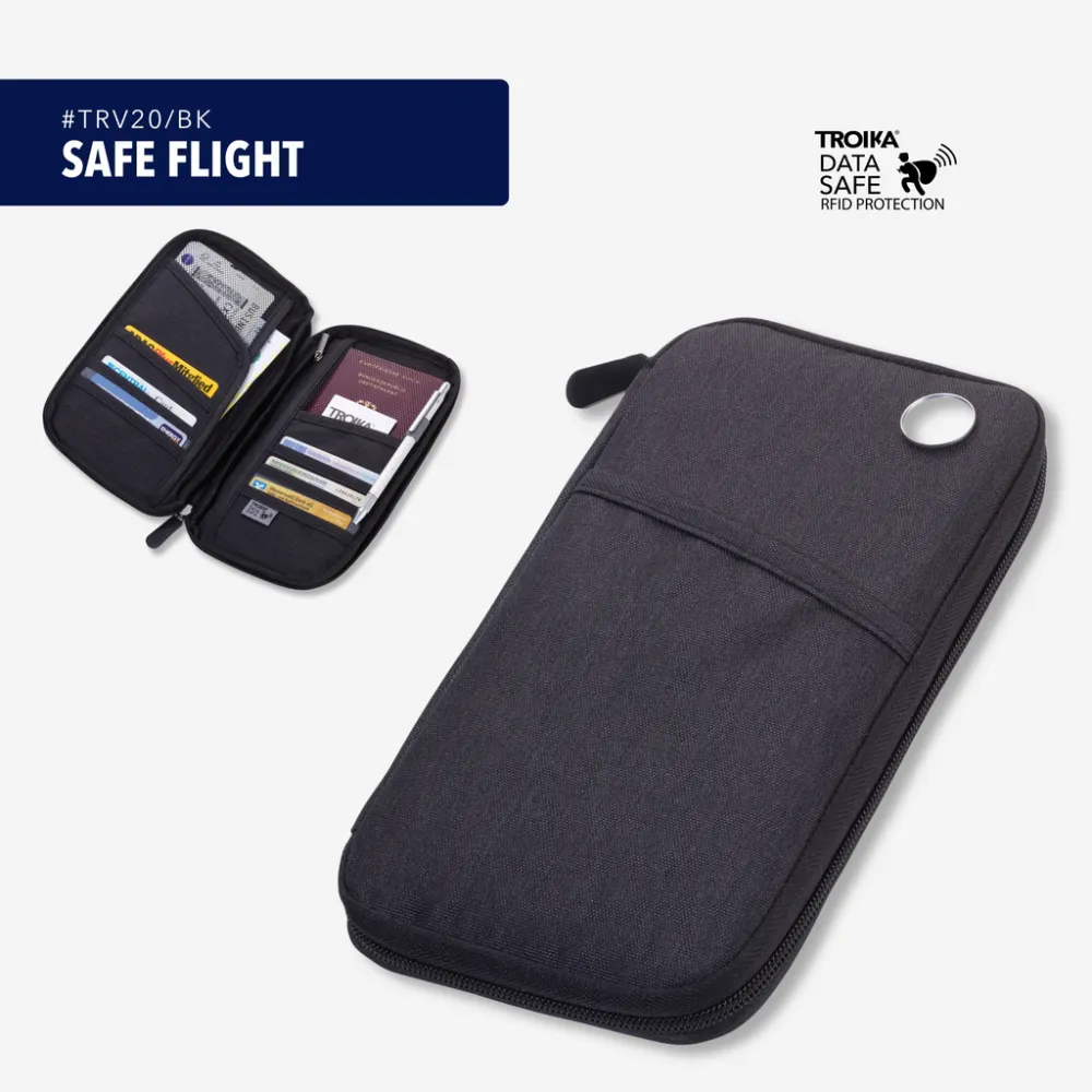 Etui SAFE FLIGHT, 247 × 137 × 22 mm, grau/schwarz – Bild 6