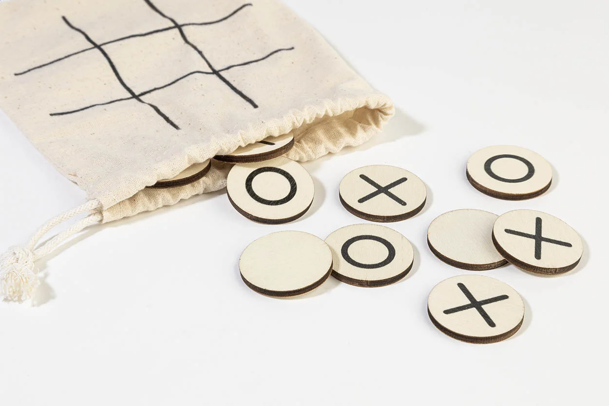 Tic-Tac-Toe-Spiel Ticbag, natur – Bild 3
