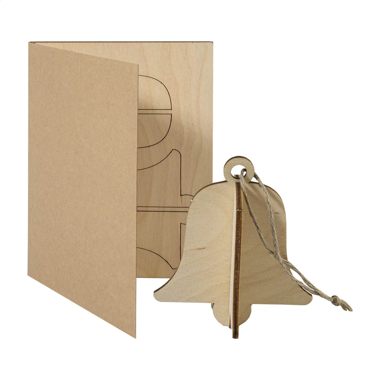 Weihnachtskarte FestiCard Kraft, Stern, natur – Bild 2