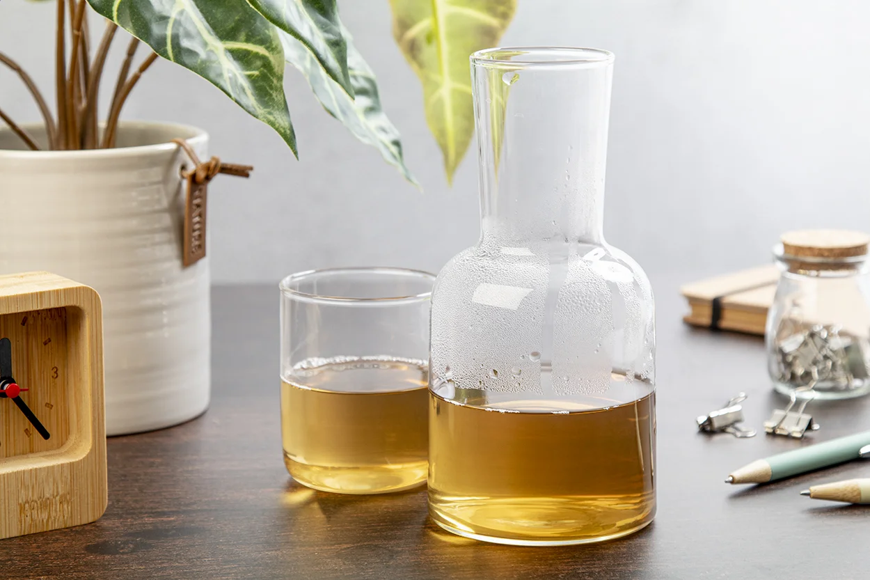 Getränkeset: Karaffe und Glas Palmer, transparent – Bild 8