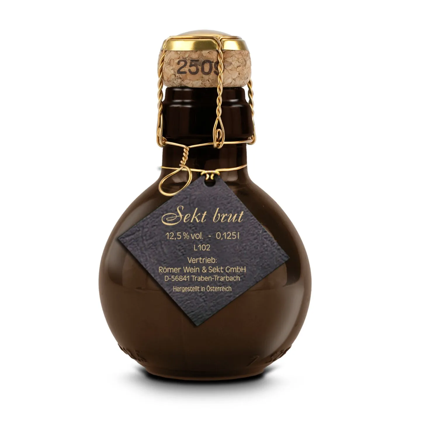 Kleinste Sektflasche der Welt! Blumengesteck - Ohne Geschenkkarton, 125 ml, rot – Bild 7