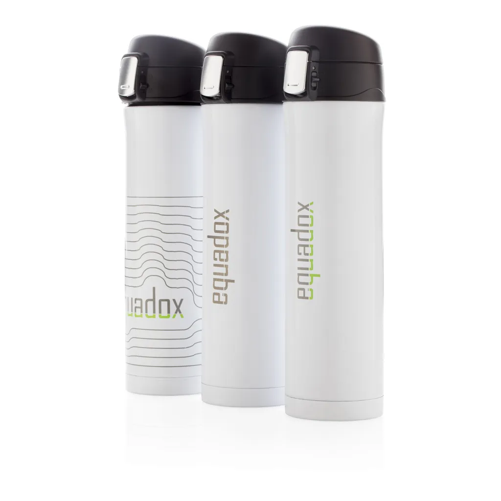 Easy Lock Vakuum-Flasche aus RCS recyceltem Stahl, weiß – Bild 5