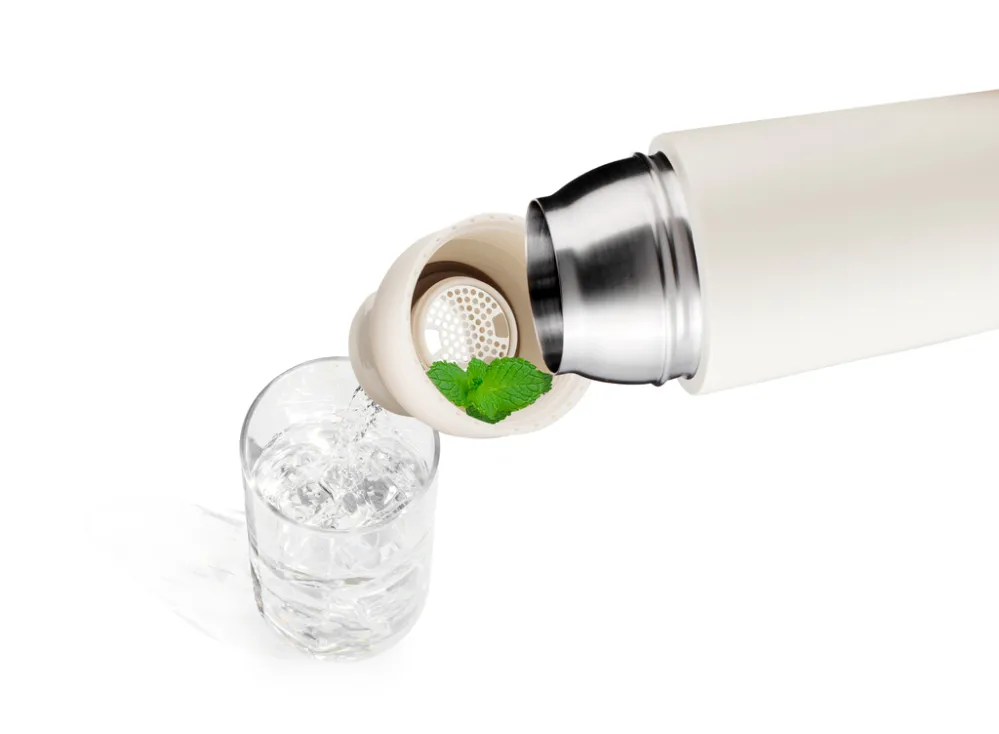 Thermoflasche INFUSE+ schwarz/weiß, schwarz/weiß – Bild 3
