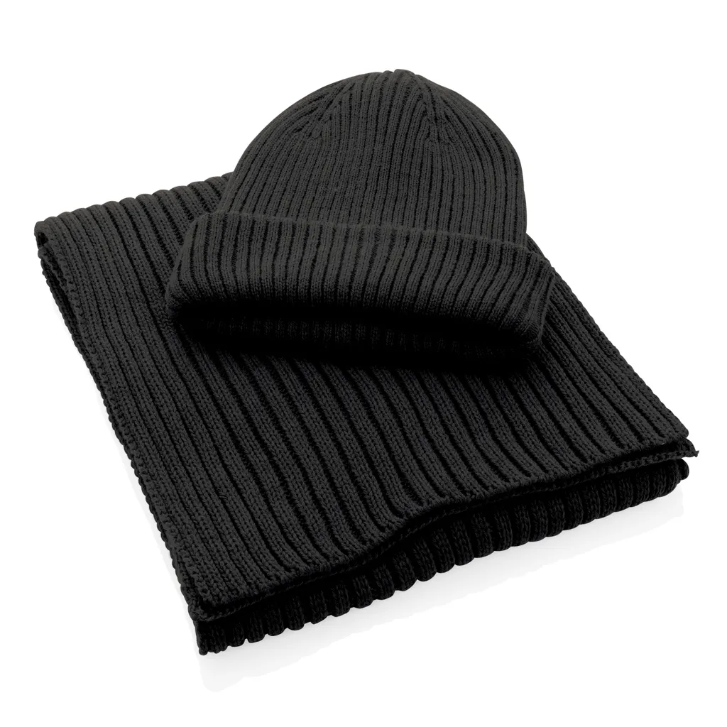 Impact AWARE™ Polylana® doppelt gestrickte Mütze, schwarz – Bild 3