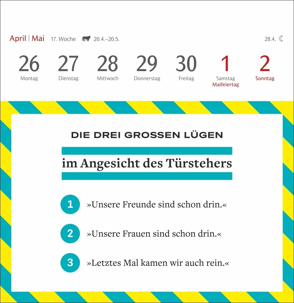 Die drei großen Lügen Premium-Postkartenkalender 2027 – Bild 7