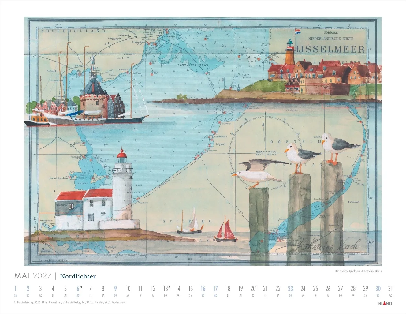 Nordlichter - See(h)karten Wandkalender 2027 – Bild 6