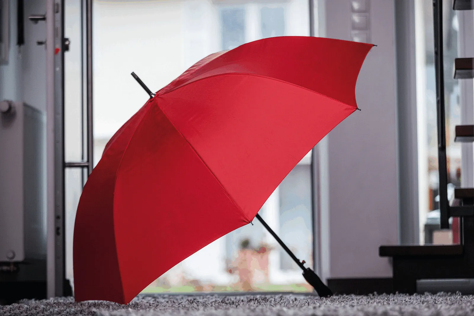 PASSAT - Automatischer Windproof-Golfschirm, rot – Bild 12