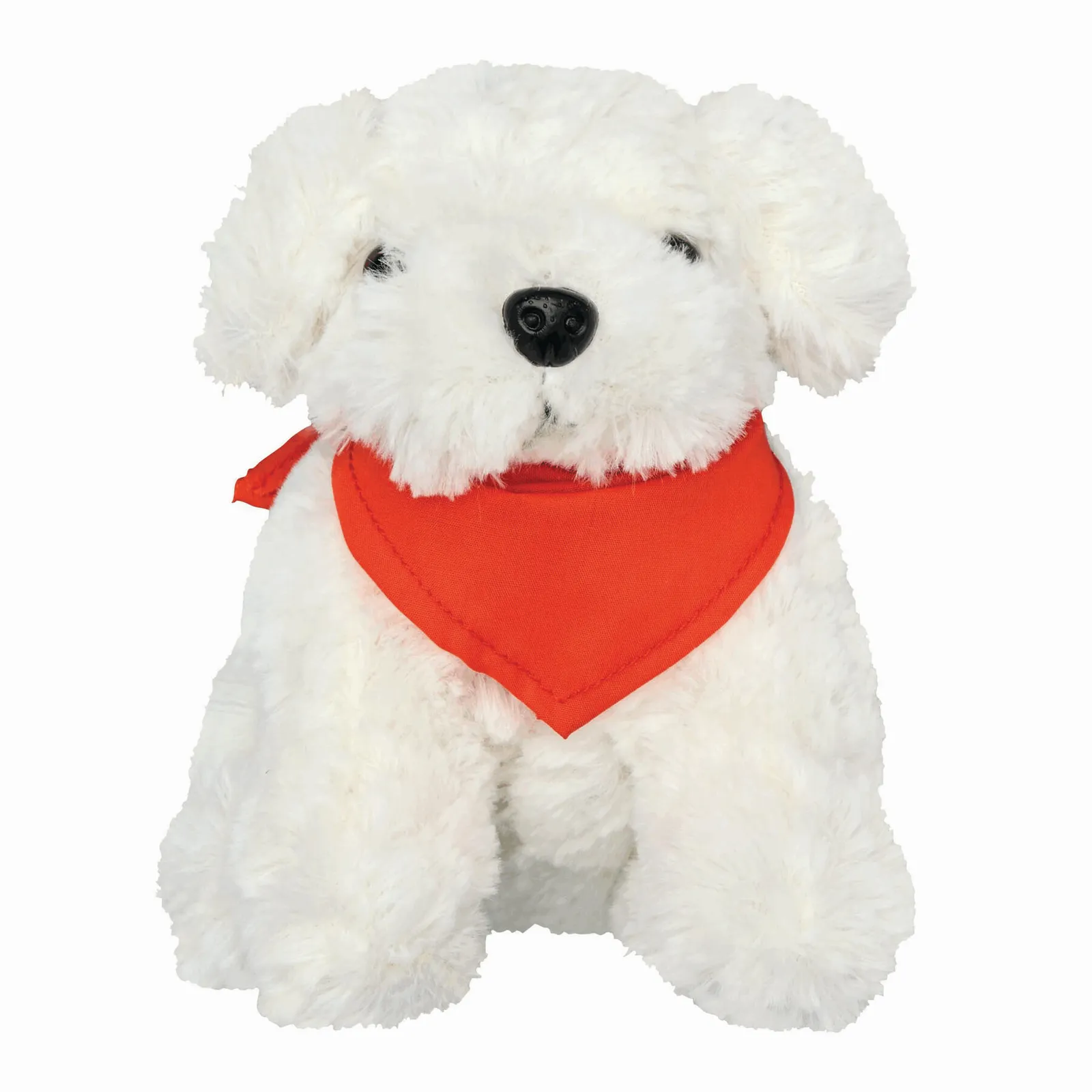BENNI - Plüsch-Hund rot, weiß, rot, weiß – Bild 2