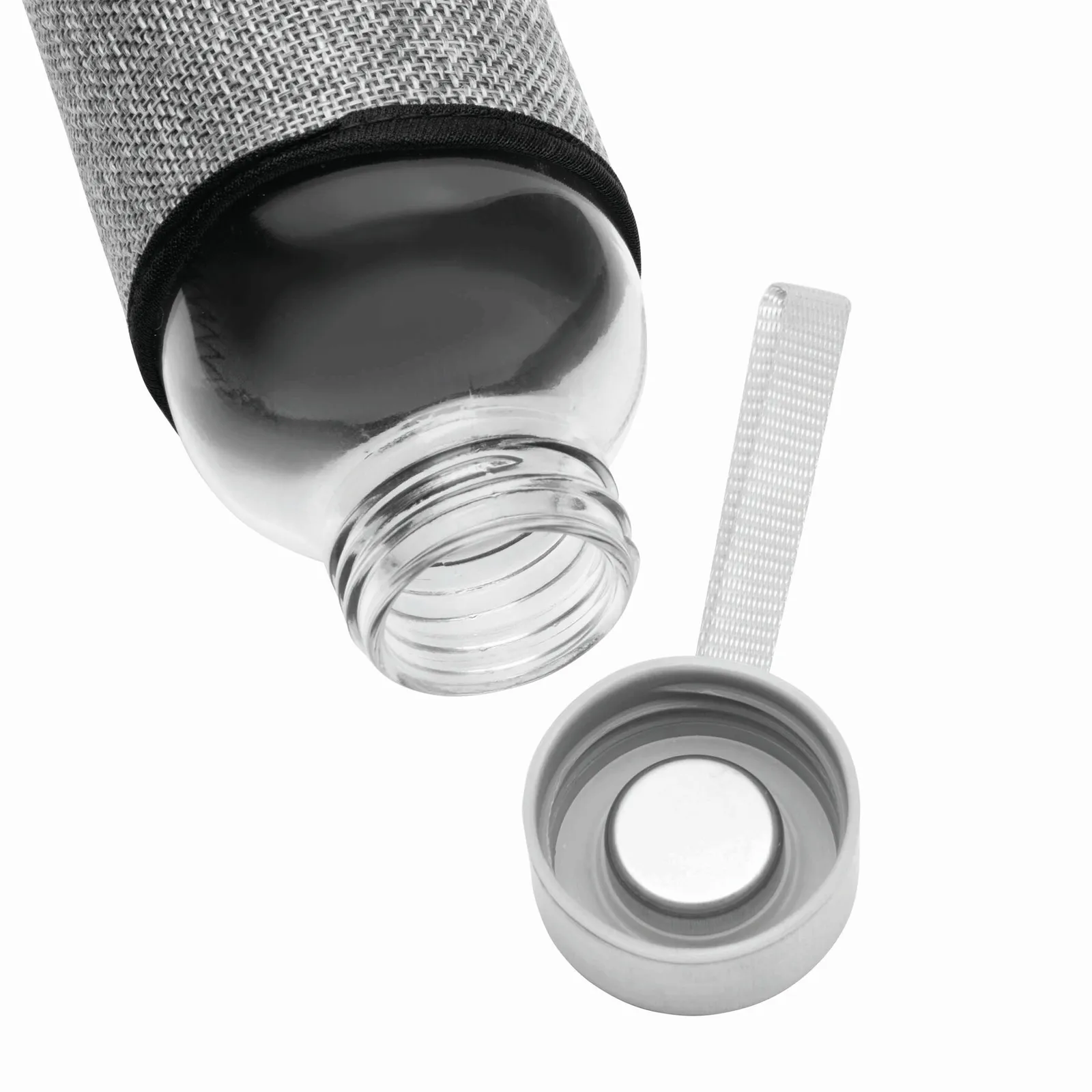 TAKE JUTY - Glas-Trinkflasche, grau – Bild 5