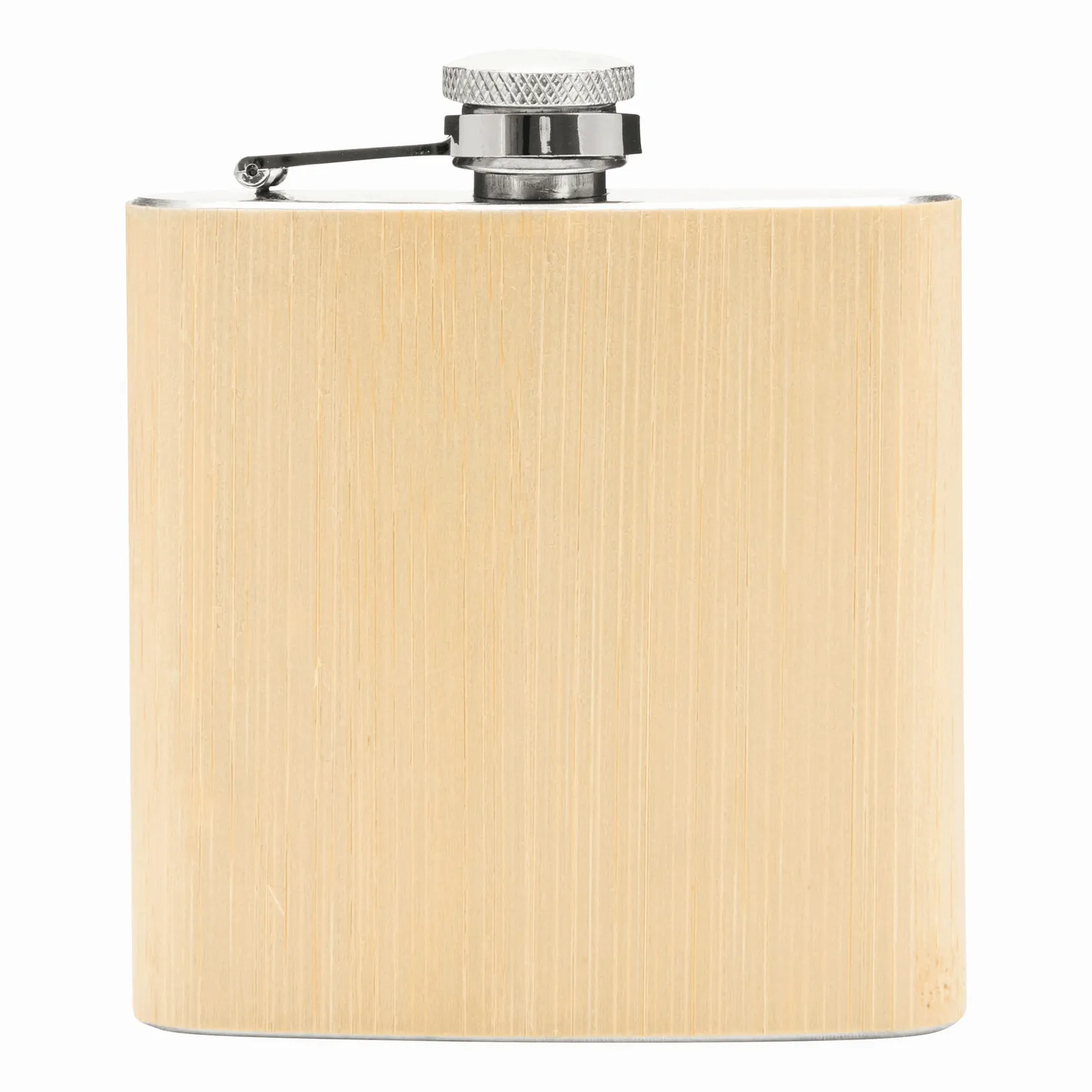 BAMBOO STYLE - Flachmann braun, silber, braun, silber – Bild 2