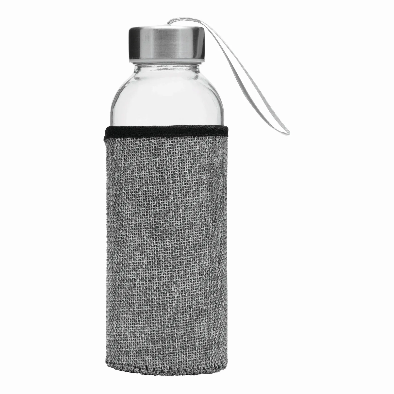 TAKE JUTY - Glas-Trinkflasche, grau – Bild 2