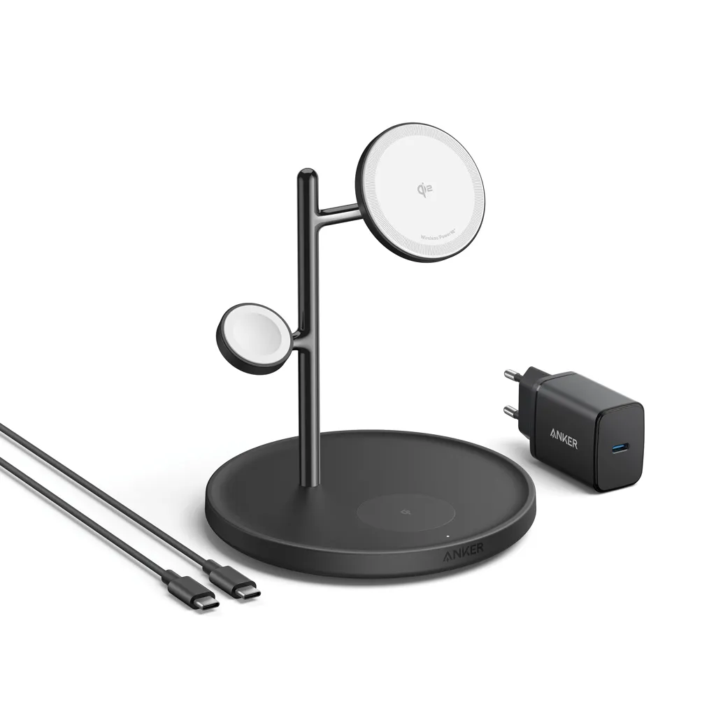 Anker MagGo Kabellose Ladestation (3-in-1 Ständer), schwarz – Bild 2