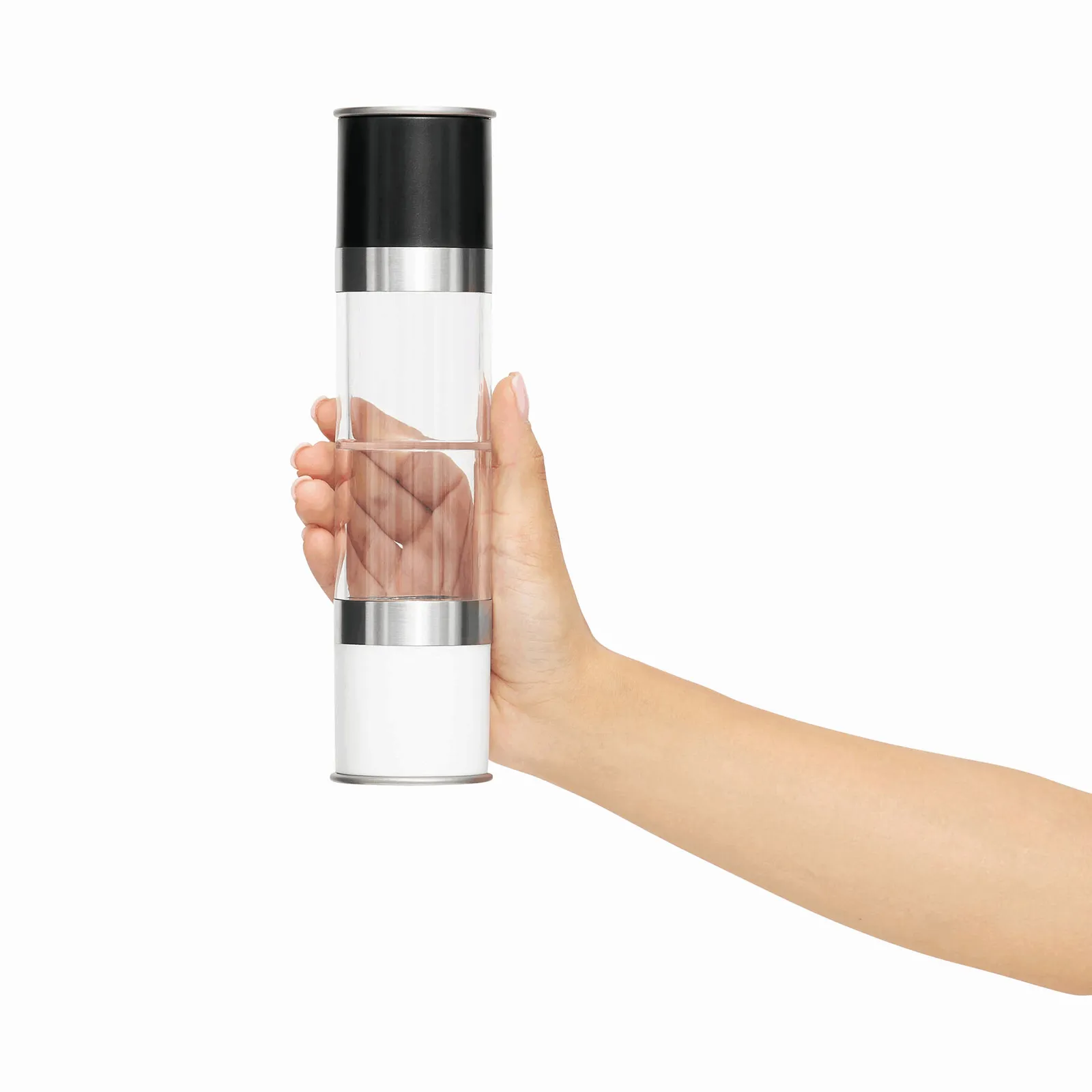 BOTH TOGETHER - Salz- und Pfeffermühle schwarz, silber, weiß, schwarz, silber – Bild 7