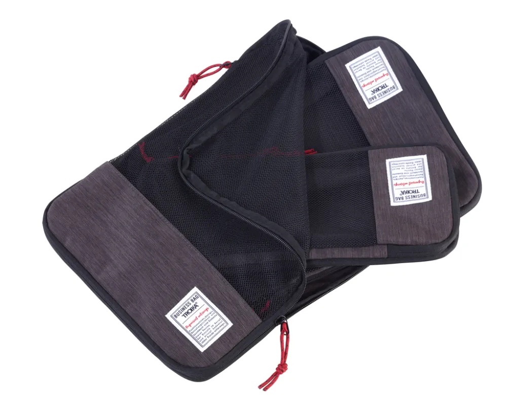 Reise-Kompressionstaschen Set BUSINESS PACKING CUBES, anthrazit/schwarz – Bild 2