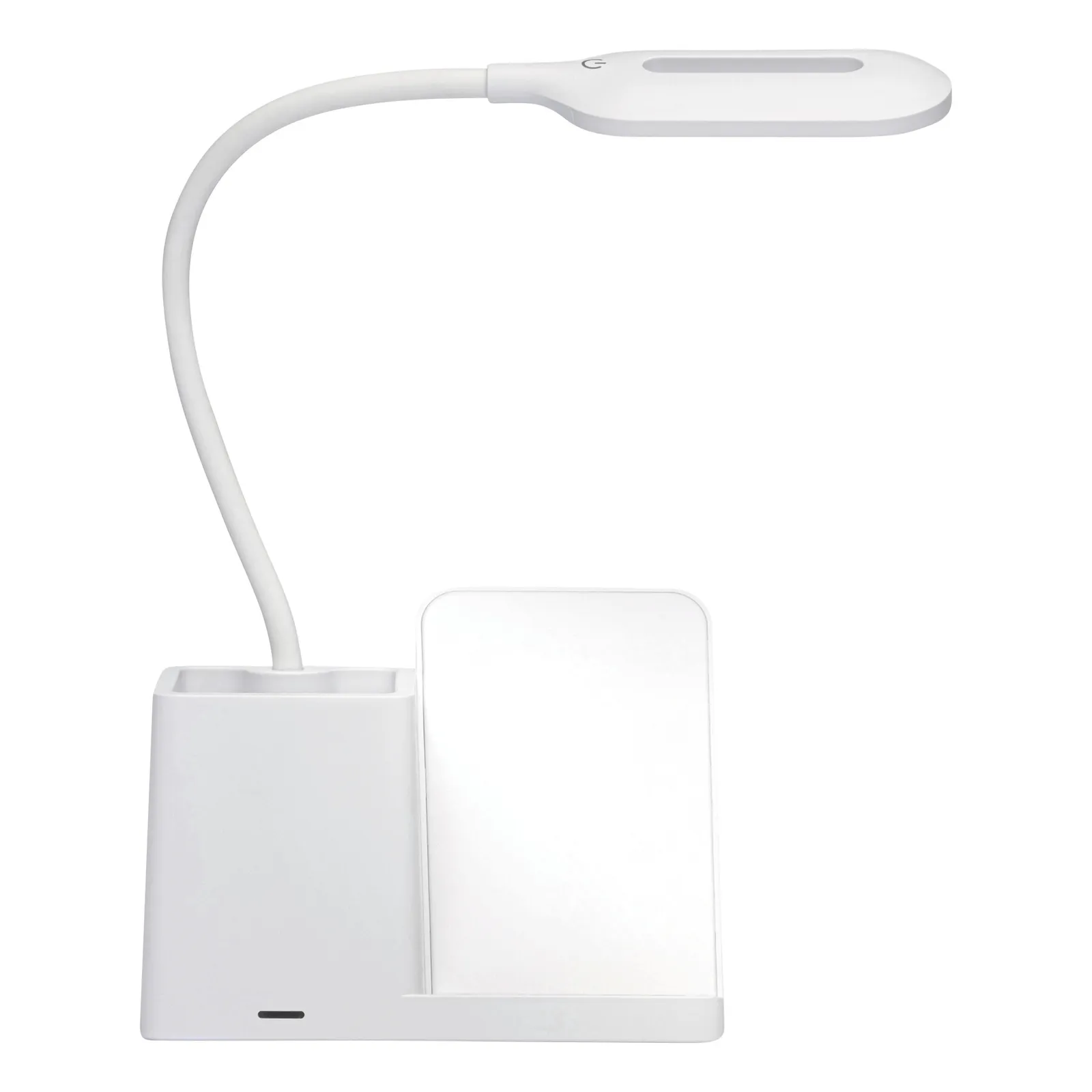 LIGHT & CHARGE - Schreibtischlampe mit Ladestation weiß, weiß – Bild 4
