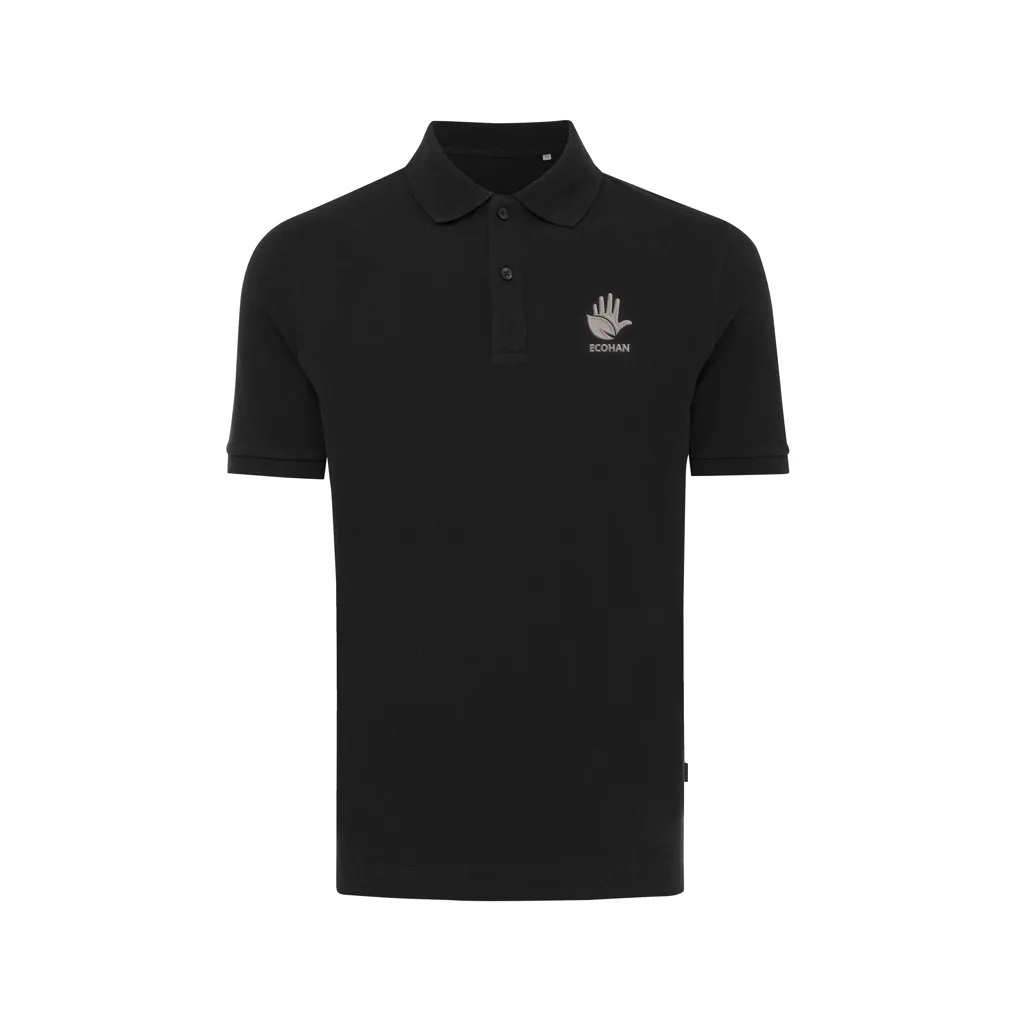 IQONIQ Yosemite Piqué-Poloshirt aus recycelter Baumwolle, schwarz – Bild 3