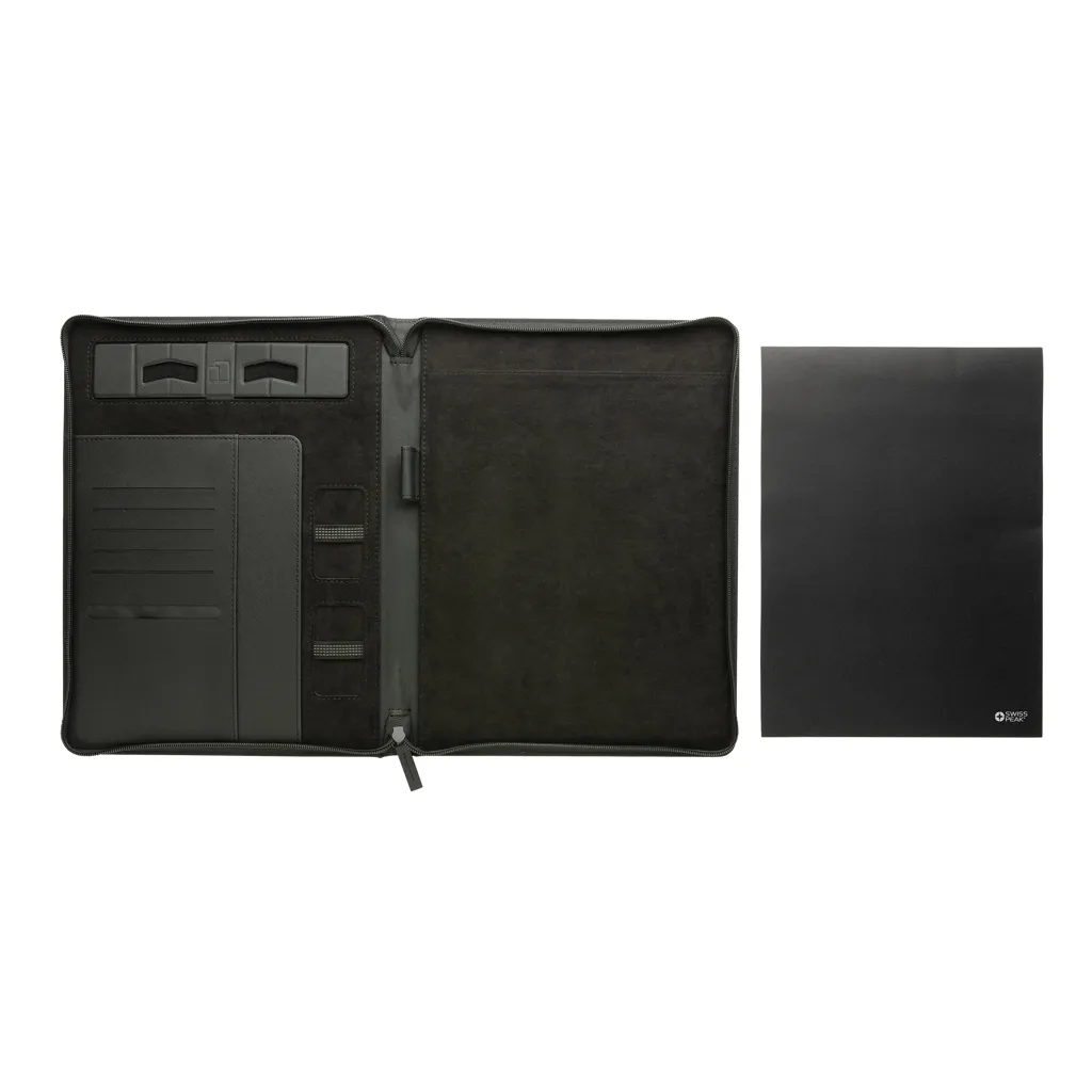 Swiss Peak Heritage RCS rPU A4 Portfolio mit Reißverschluss, schwarz – Bild 3
