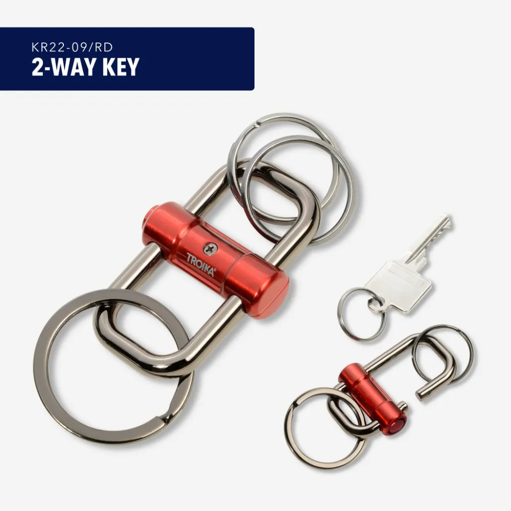 Schlüsselanhänger 2-WAY KEY gunmetal/rot, gunmetal/rot – Bild 8